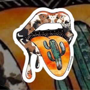 Cactus 🌵 Lips Sticker Pack Of 3